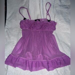 La SENZA Purple Ruffled Chemise